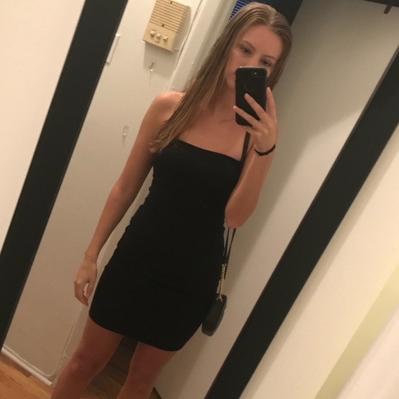 UO little black strapless dress - Picture 4 of 5